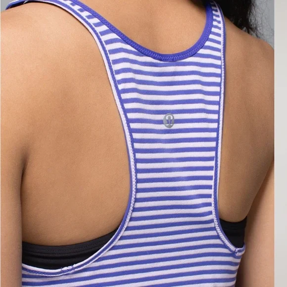 Lululemon athletica Purple Striped Tank Top - Picture 2 of 4
